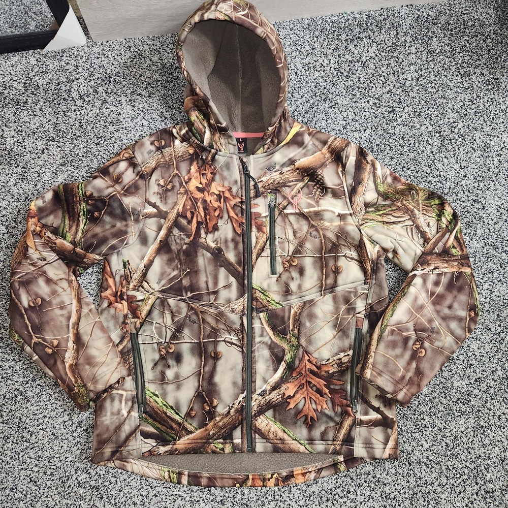 Huntworth Camo Hunting Jacket Fleece Lined Women's Large Outdoor Deer Turkey